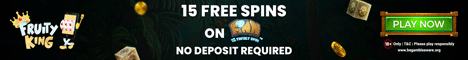 15 free spins no deposit required Fruity King Casino