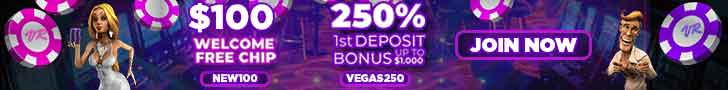 $100 free chip Vegas Rush Live Dealer Casino
